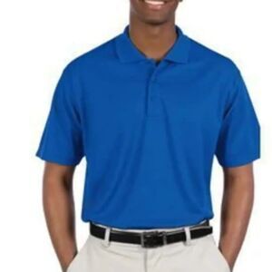 ARAMARK MEN'S 3-BUTTON PLACKET COLLAR POLOS SHIRT
